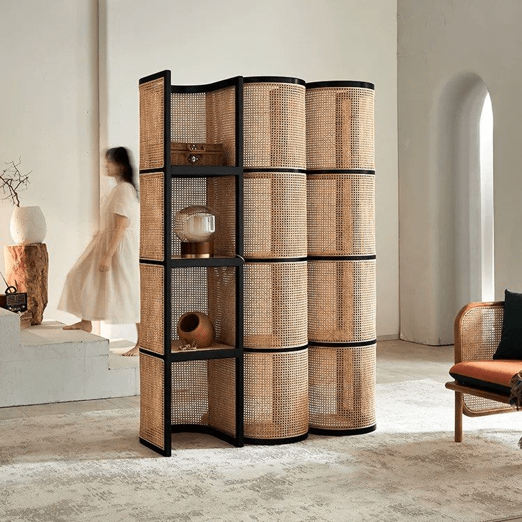 Zeno Japandi Rattan Display Stand - Exclusivia
