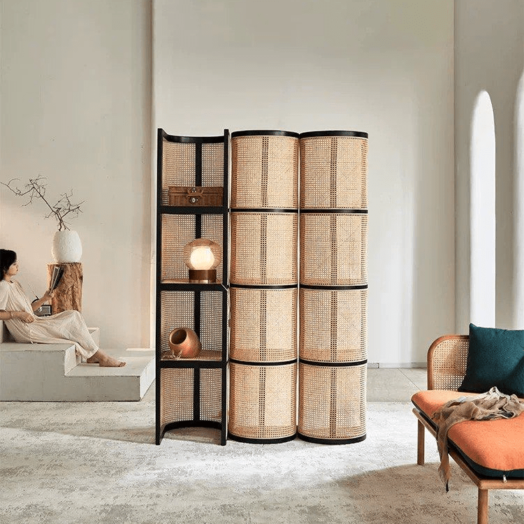 Zeno Japandi Rattan Display Stand - Exclusivia