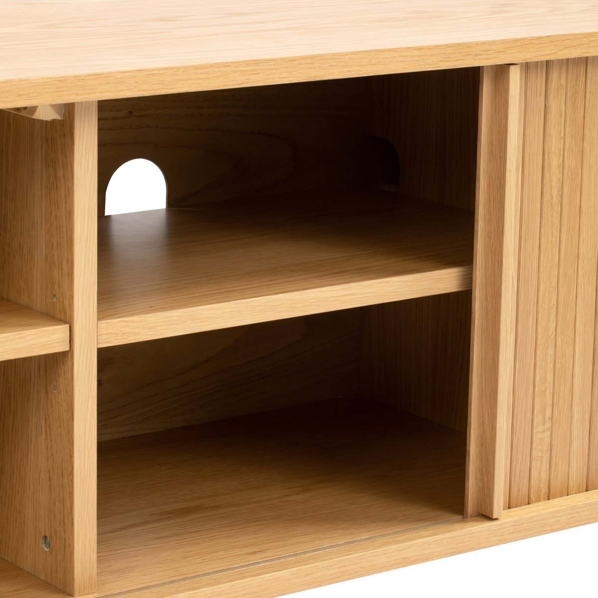 Zeno Tambour Oak TV Console, 170 cm - Exclusivia