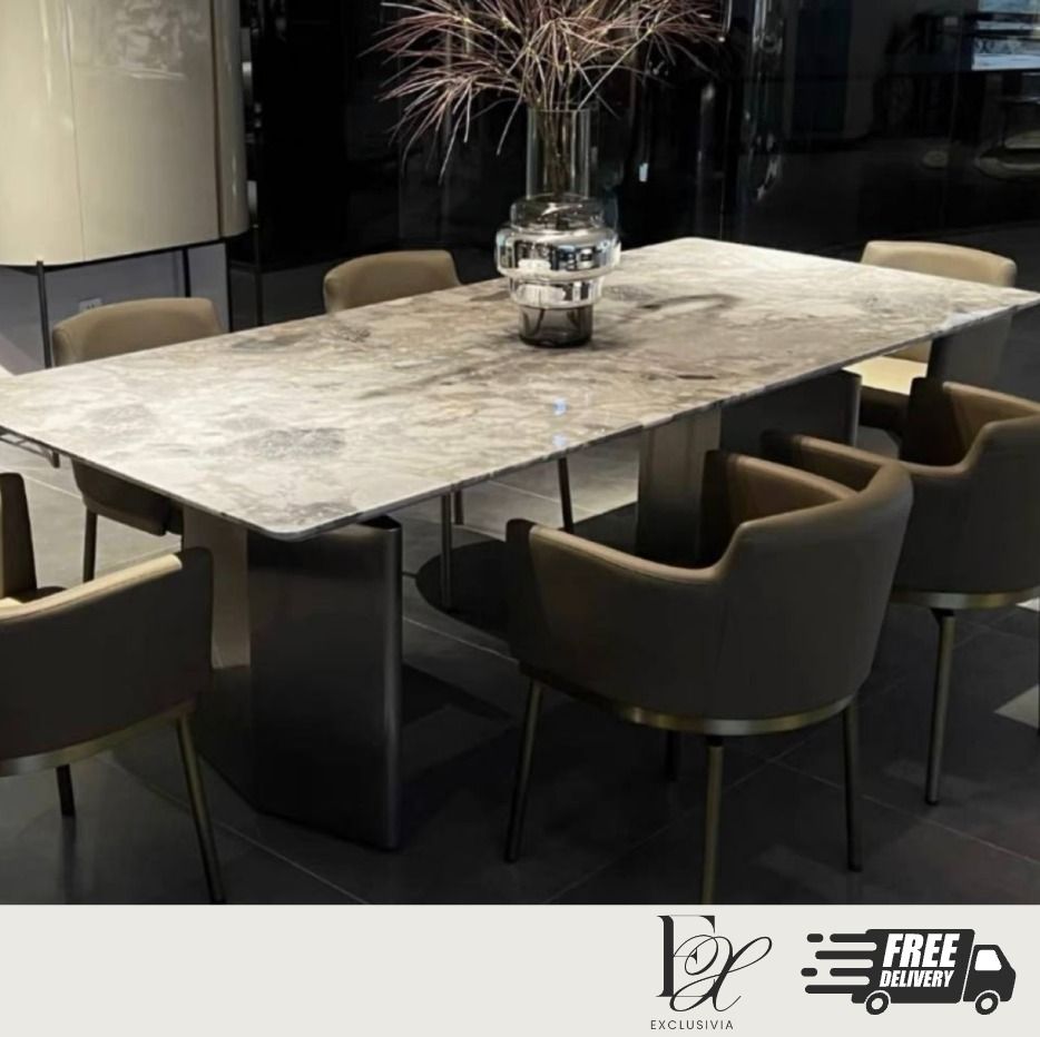 ZOLA Modern Marble Dining Table - Exclusivia