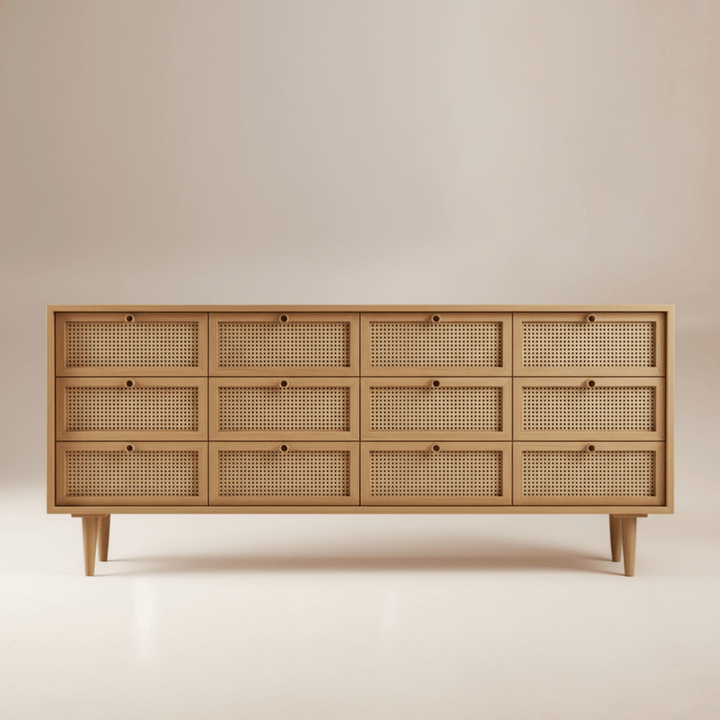 ZON Rattan Drawers Sideboard Cabinet - Exclusivia