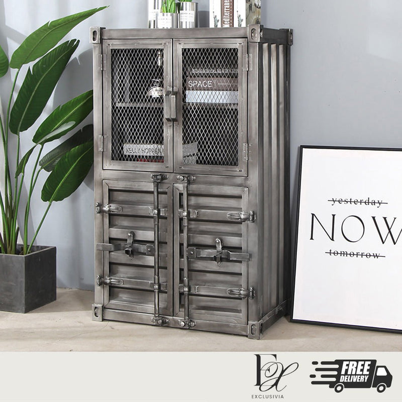 AGGRON Industrial Style Storage Cabinet - Exclusivia