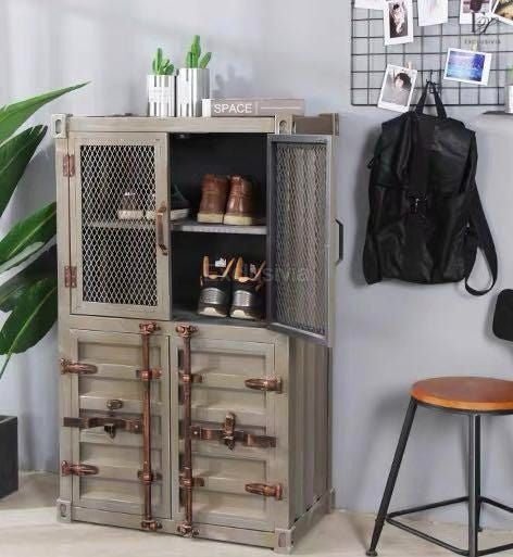 AGGRON Industrial Style Storage Cabinet - Exclusivia