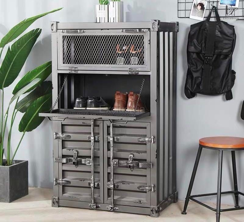 AGGRON Industrial Style Storage Cabinet - Exclusivia