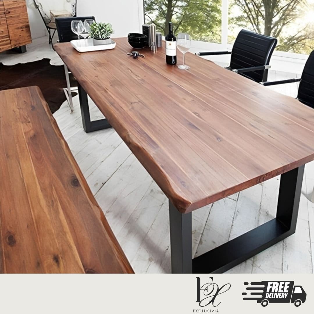 AKACHI Wood Dining Table - Exclusivia