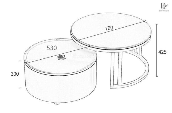 ARIA Round Nesting Coffee Tables - Exclusivia