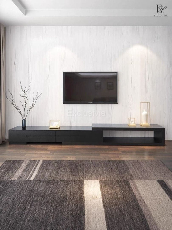 ATLAS Wood TV Console Shelf Minimalist - Exclusivia