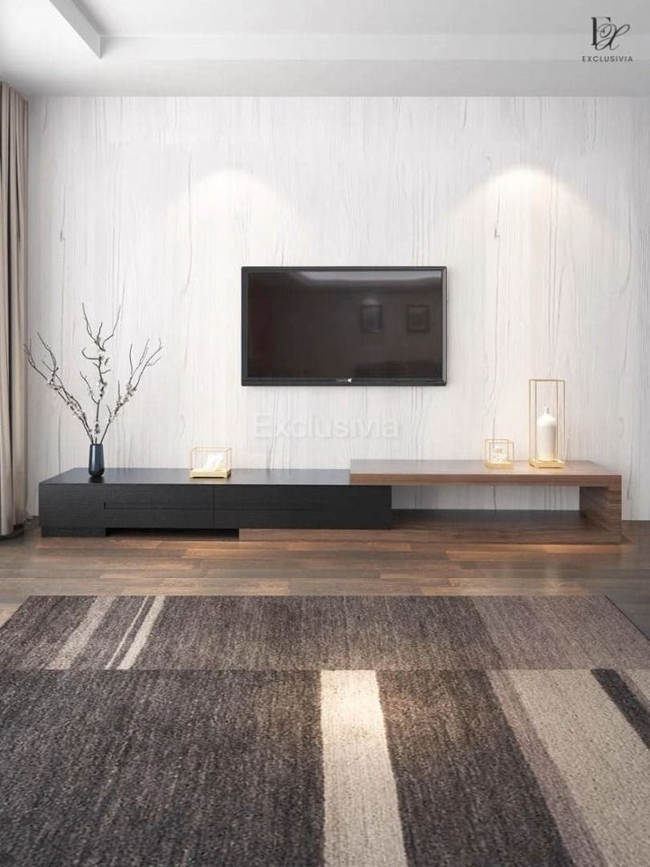 ATLAS Wood TV Console Shelf Minimalist - Exclusivia