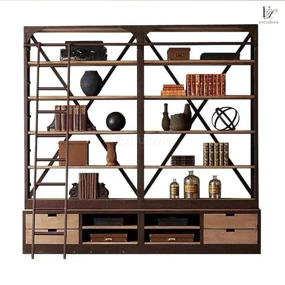 AURORA Industrial Metal Library Shelf - Exclusivia