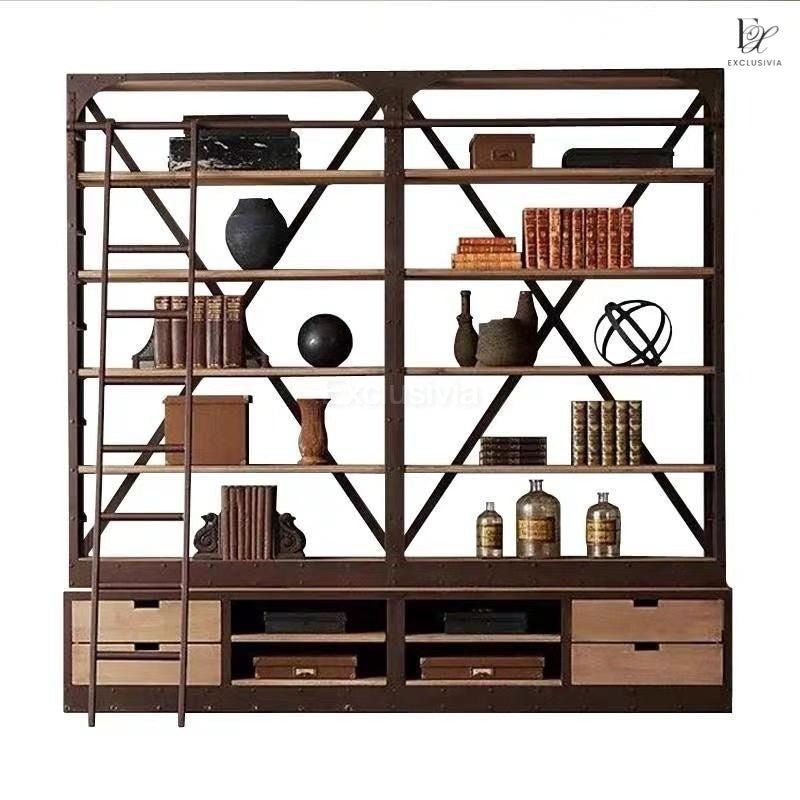 AURORA Industrial Metal Library Shelf - Exclusivia