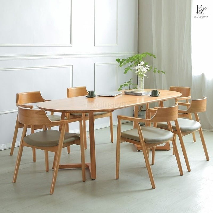 AVERY Scandinavian Solid Wood Dining Table - Exclusivia