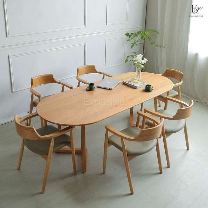 AVERY Scandinavian Solid Wood Dining Table - Exclusivia