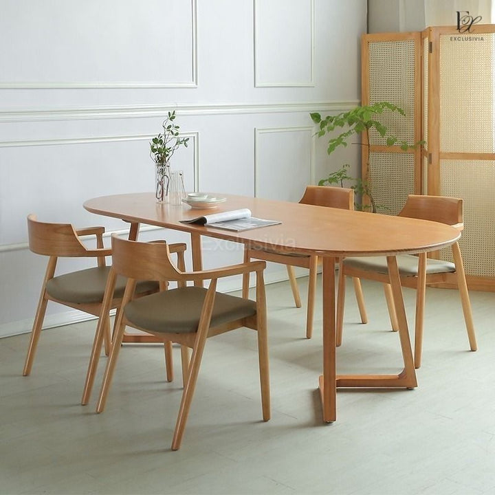 AVERY Scandinavian Solid Wood Dining Table - Exclusivia