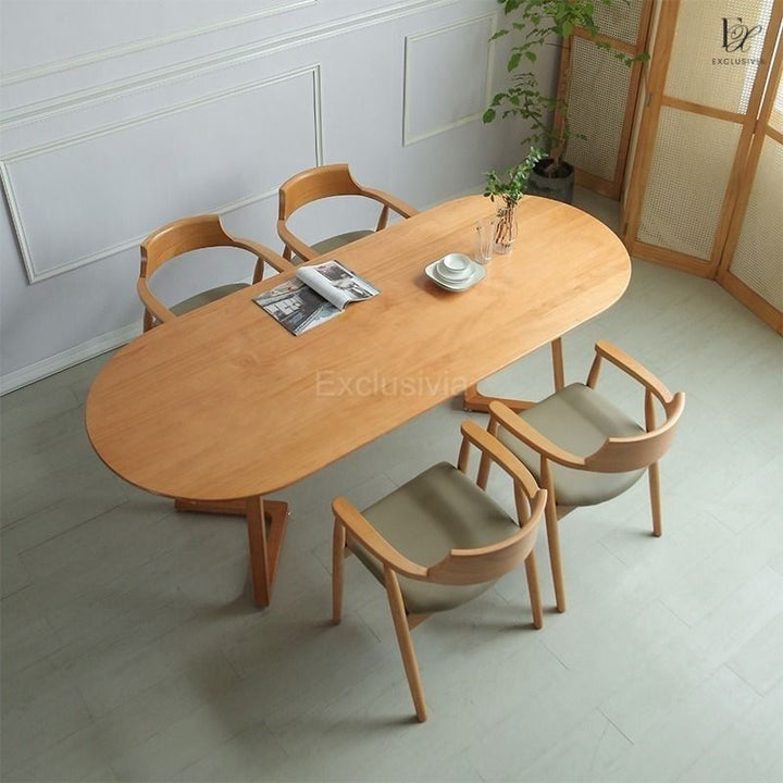 AVERY Scandinavian Solid Wood Dining Table - Exclusivia