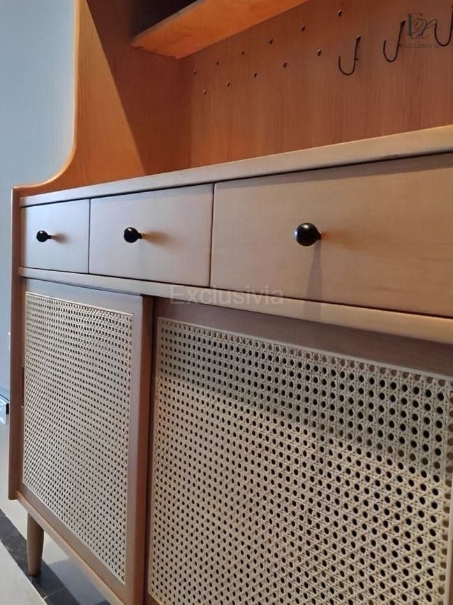 BLAZE Rattan Kitchen Counter Cabinet - Exclusivia