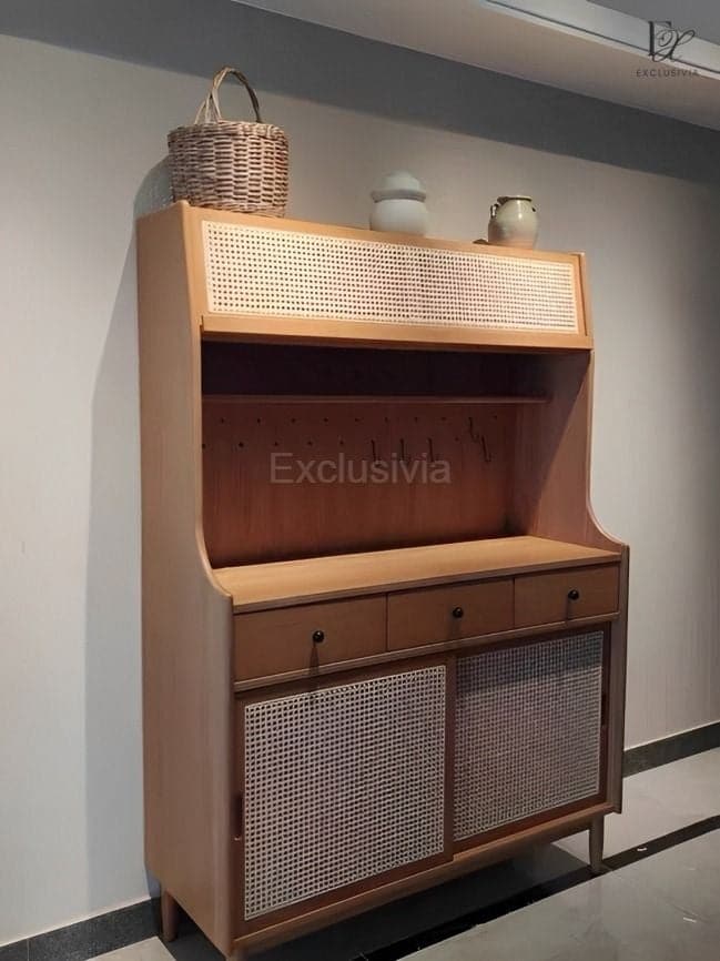 BLAZE Rattan Kitchen Counter Cabinet - Exclusivia