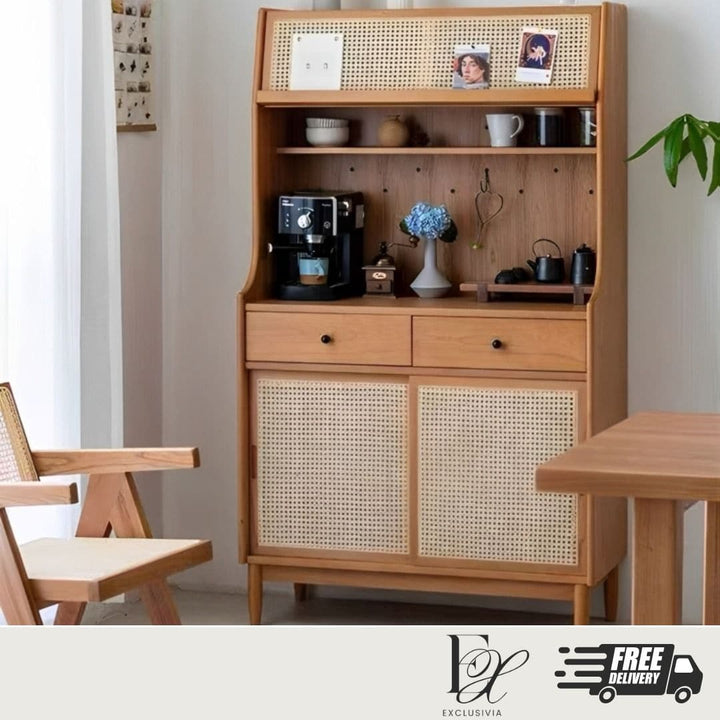 BLAZE Rattan Kitchen Counter Cabinet - Exclusivia