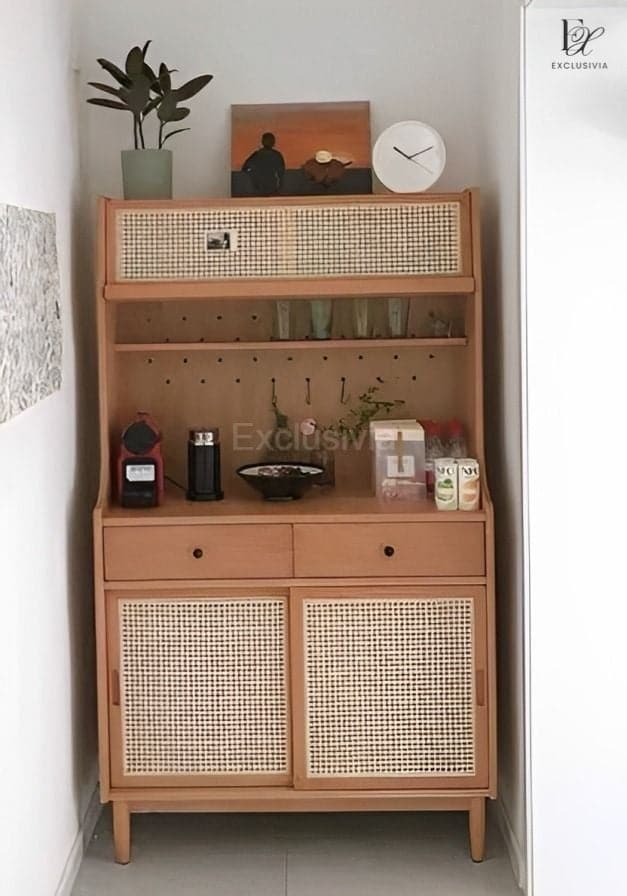 BLAZE Rattan Kitchen Counter Cabinet - Exclusivia