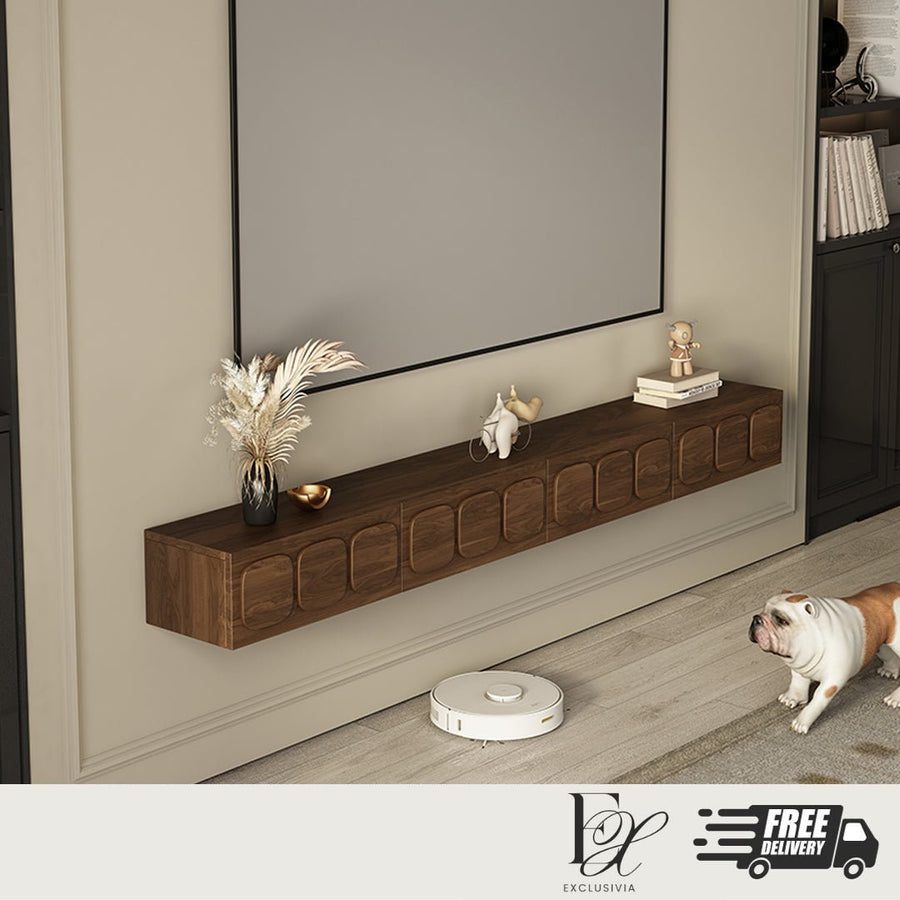 BOSSQUE Rustic Floating TV Console - Exclusivia