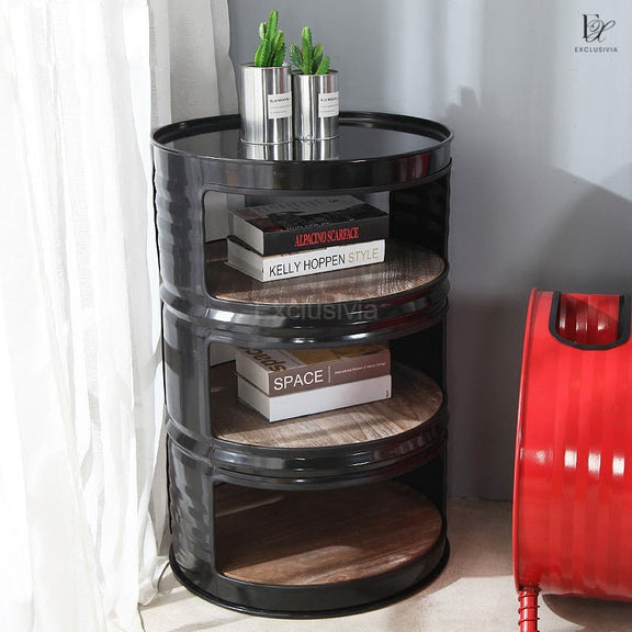 BULLSEYE Industrial Metal Barrel Shelf - Exclusivia