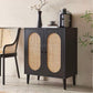 COMOS Rustic Rattan Sideboard Cabinet - Exclusivia