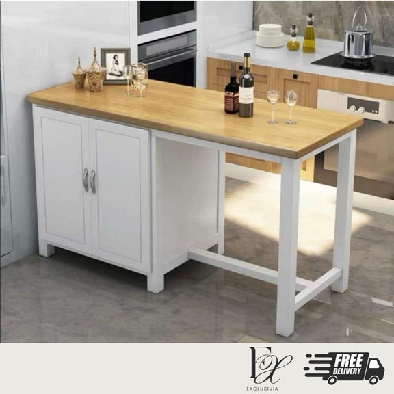 CRESTON Kitchen Island Table - Exclusivia