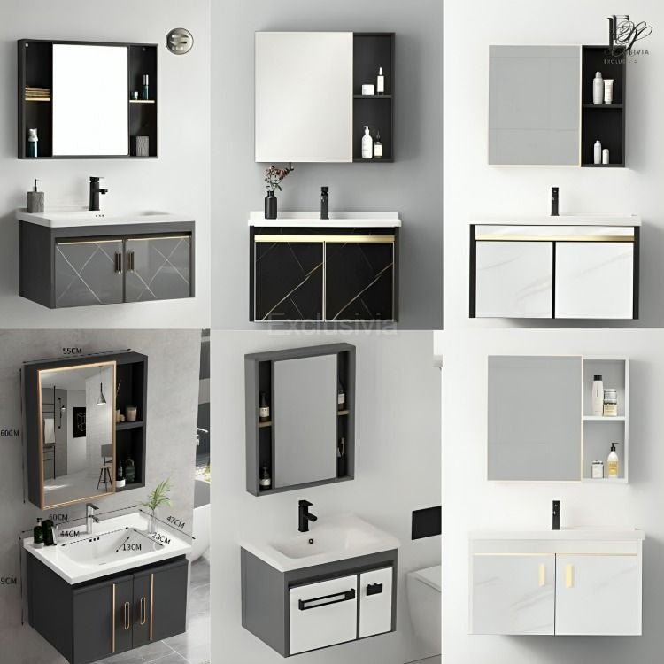 Curla Vanity Cabinet Toilet Sink Mirror - Exclusivia