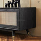 DAGON Mid Century Rattan TV Console - Exclusivia