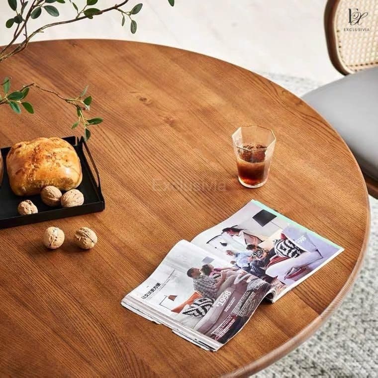 ELLA Dining Table Rattan Round - Exclusivia