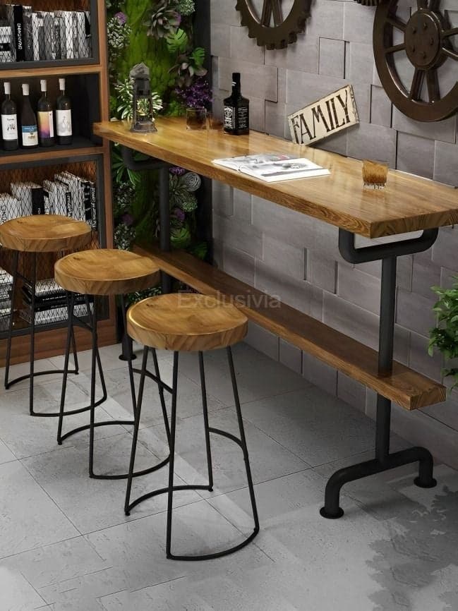 ELYSE Wooden Bar Table Chair - Exclusivia