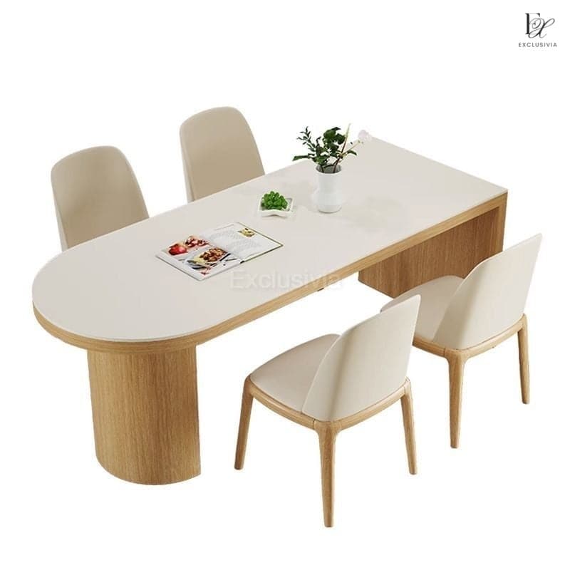 EOQE Dining Table Japandi Solid Wood - Exclusivia