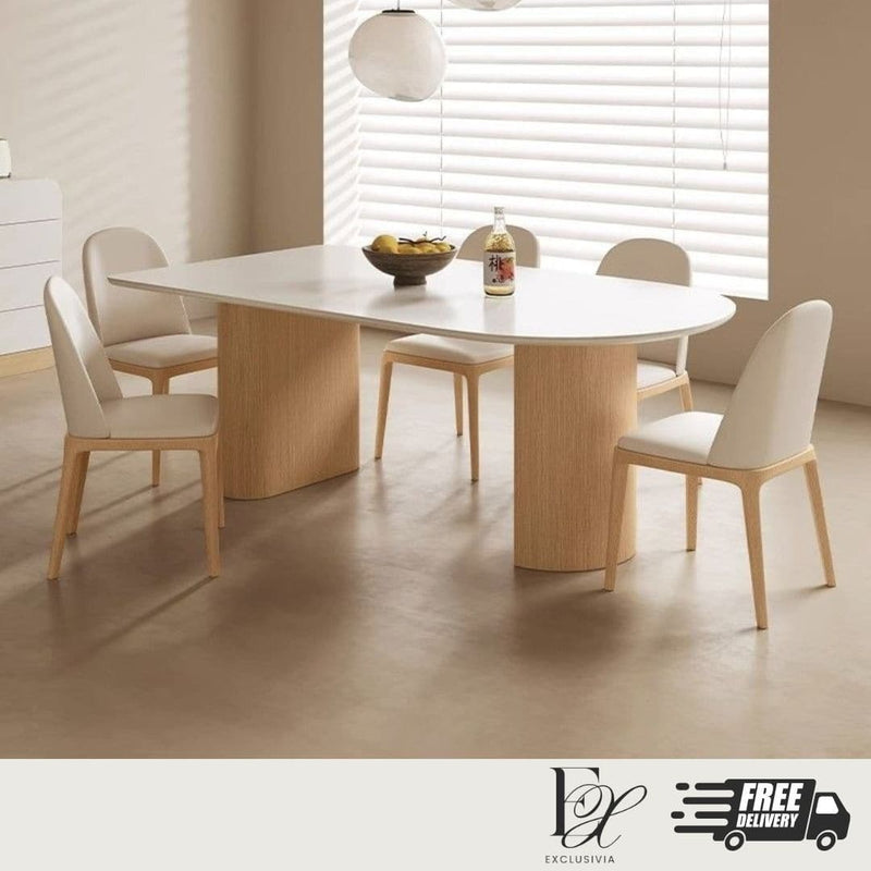 EOQE Dining Table Japandi Solid Wood - Exclusivia