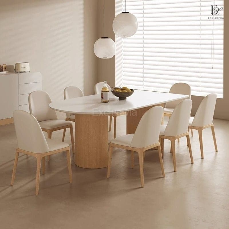 EOQE Dining Table Japandi Solid Wood - Exclusivia