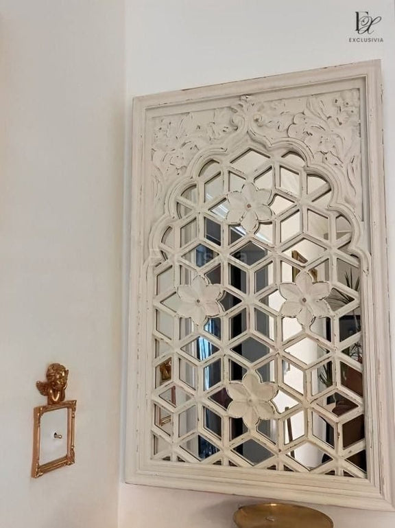 EWIZ French Lattice Wall Mirror Decor - Exclusivia