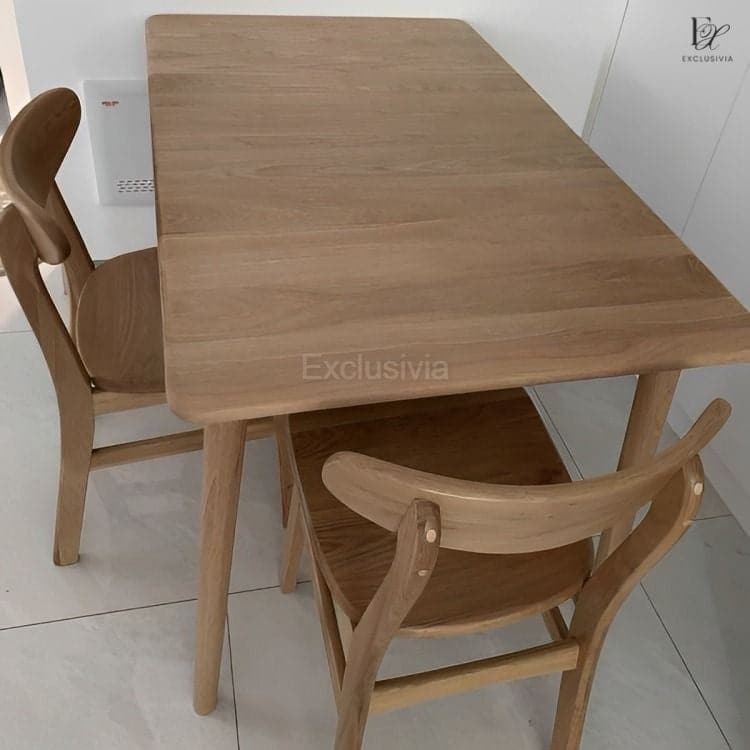 Extendable Wooden Dining Table Set - Exclusivia