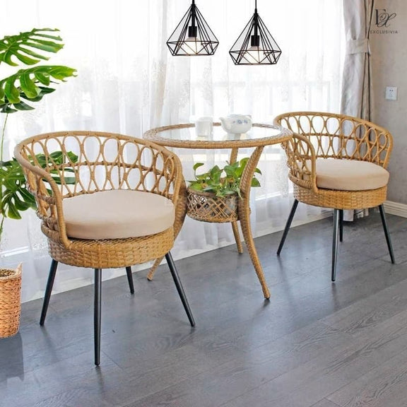 FEIN Outdoor Rattan Dining Table & Bench - Exclusivia