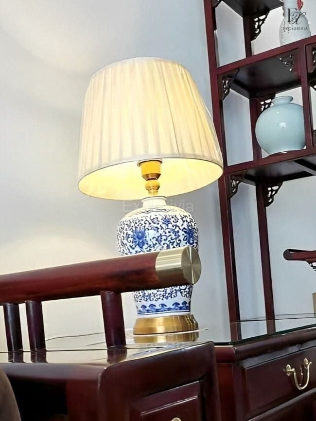 FLORY Blue Oriental Table Lamp - Exclusivia