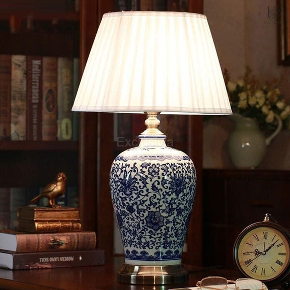 FLORY Blue Oriental Table Lamp - Exclusivia