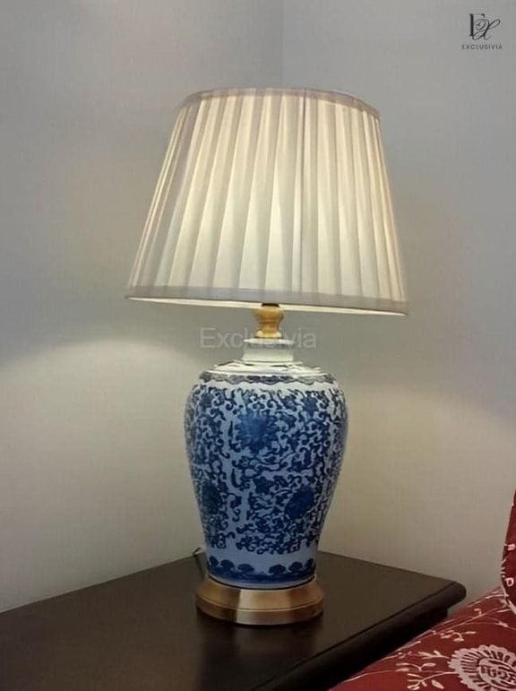 FLORY Blue Oriental Table Lamp - Exclusivia