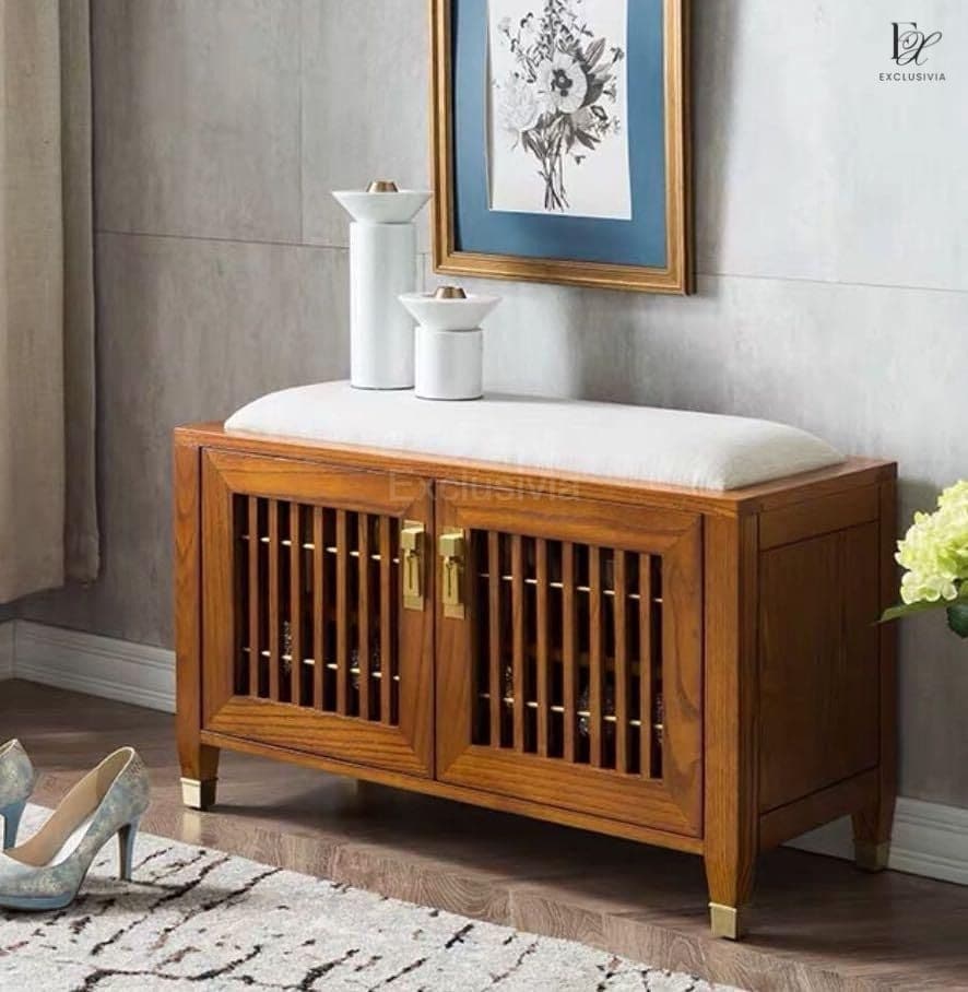 FOY Shoe Cabinet Rack Bench Wooden - Exclusivia