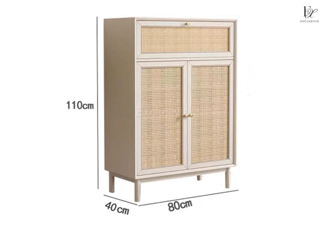 GORD Rattan Shoe Cabinet Sideboard - Exclusivia