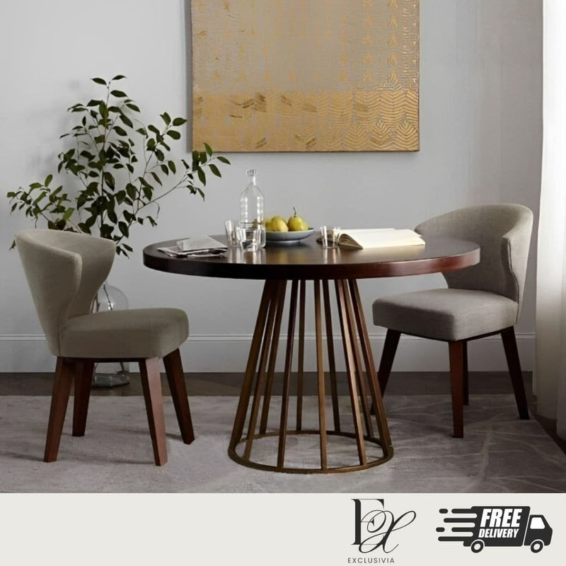 GROCK Dining Table Wooden Round - Exclusivia