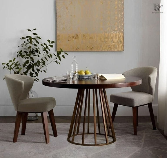 GROCK Dining Table Wooden Round - Exclusivia