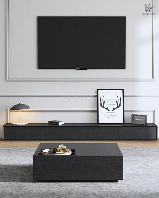 GRUGEN Modern Oak Wood TV Console - Exclusivia