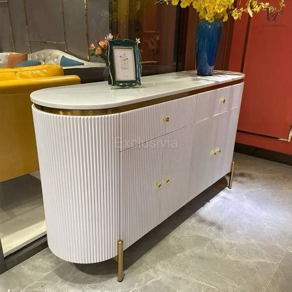 GUIN Marble Sideboard Cabinet - Exclusivia