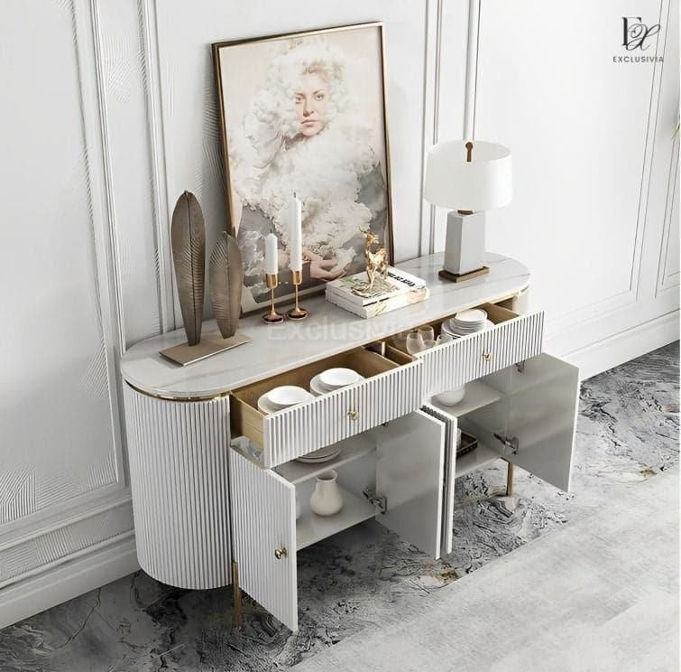 GUIN Marble Sideboard Cabinet - Exclusivia