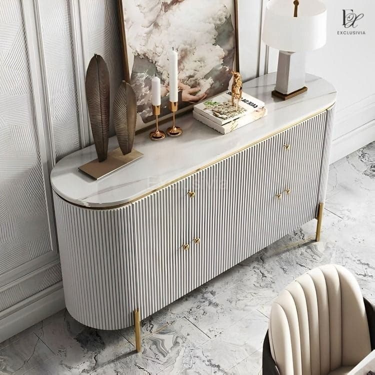 GUIN Marble Sideboard Cabinet - Exclusivia