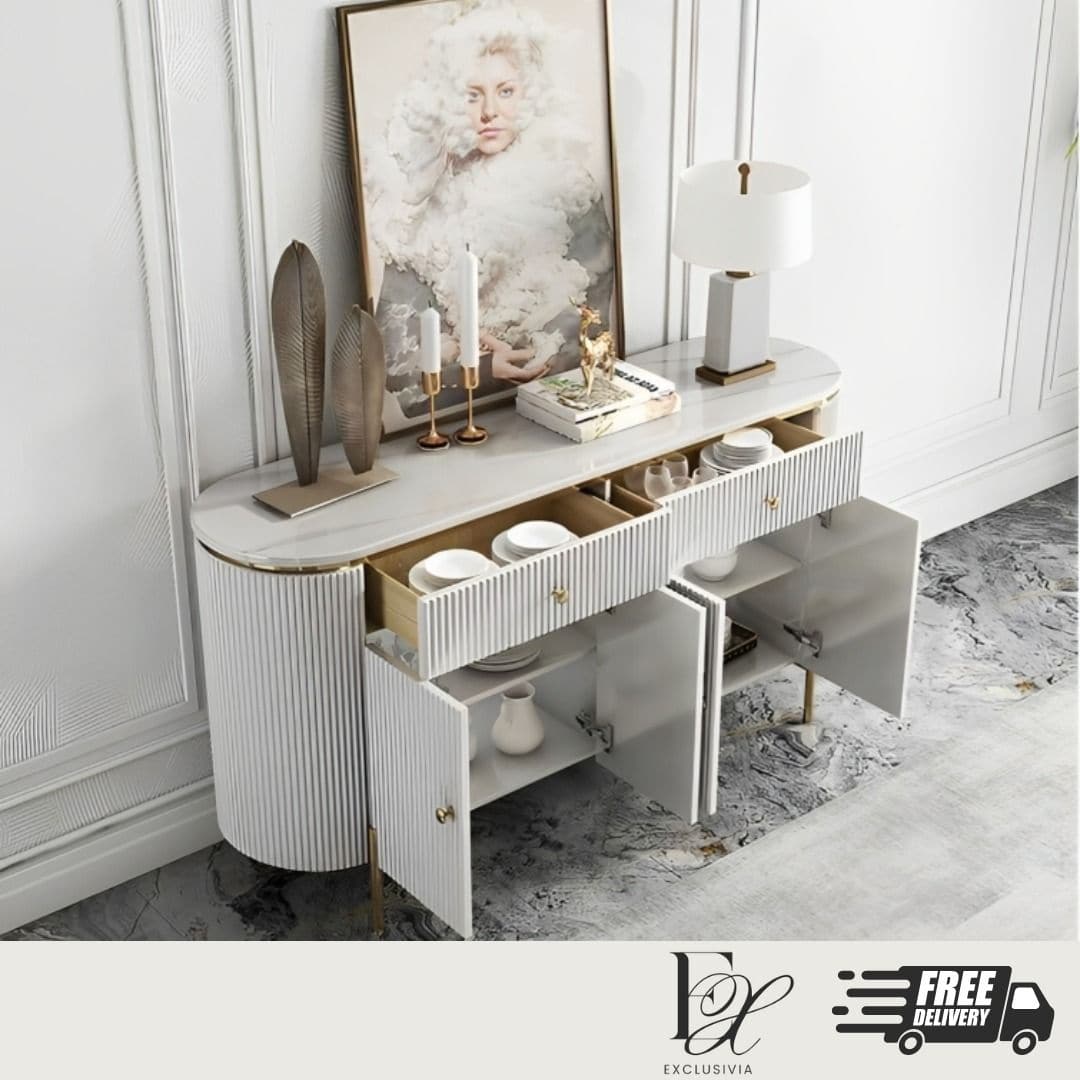 GUIN Marble Sideboard Cabinet - Exclusivia