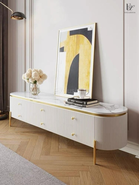 HAVEN Marble TV console - Exclusivia