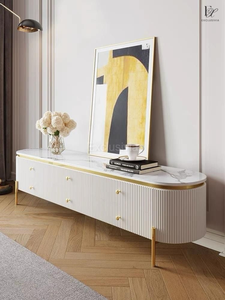 HAVEN Marble TV console - Exclusivia